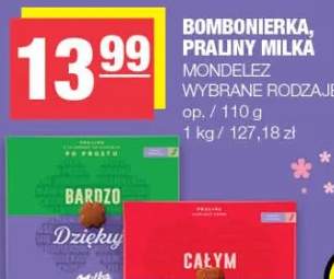 Bombonierka, praliny Milka