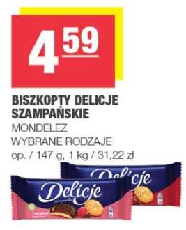 Biszkopty delicje szampańskie wybrane rodzaje