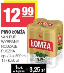 Piwo łomża puszka