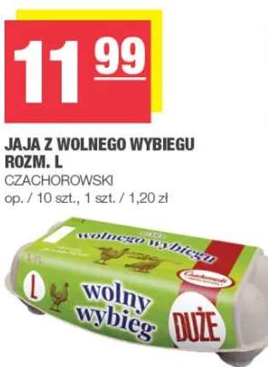 Jaja z wolnego wybiegu rozm. L