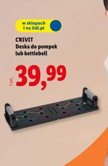 Deska do pompek lub kettlebell