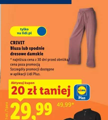 Bluza lub spodnie dresowe damskie