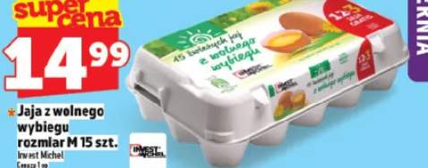 Jaja z wolnego wybiegu rozmiar M