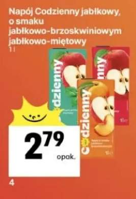 Napój jabłkowy, o smaku jabłkowo-brzoskwiniowym, jabłkowo-miętowy