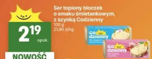 Ser topiony bloczek o smaku śmietankowym z szynką