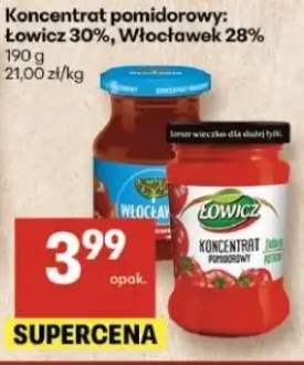 Koncentrat pomidorowy Łowicz 20%, Włocławek 28%