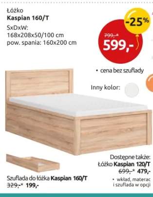 Łóżko Kaspian 160/T
