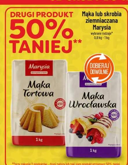 Mąka tortowa lub skrobia ziemniaczana Marysia