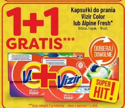 Kapsułki do prania Vizir Color lub Alpine Fresh