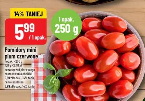 Pomidory mini plum czerwone