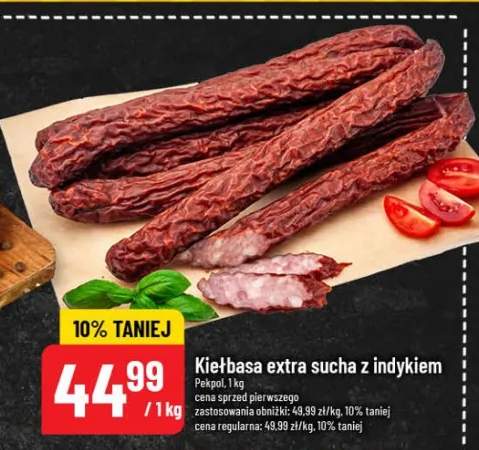 Kiełbasa extra sucha z indykiem