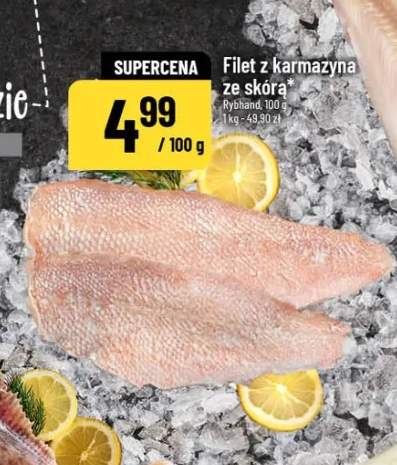 Filet z karmazyna ze skórą