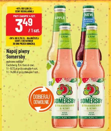 Napój piwny Somersby, wybrane rodzaje Carlsberg