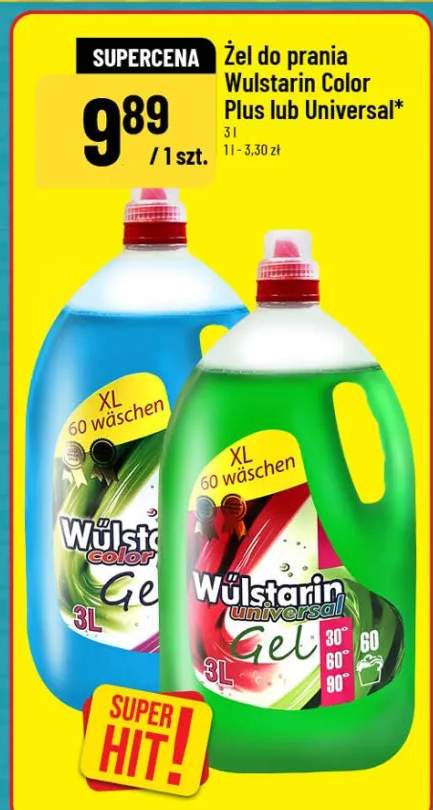 Żel do prania Wulstarin Color Plus lub Universal