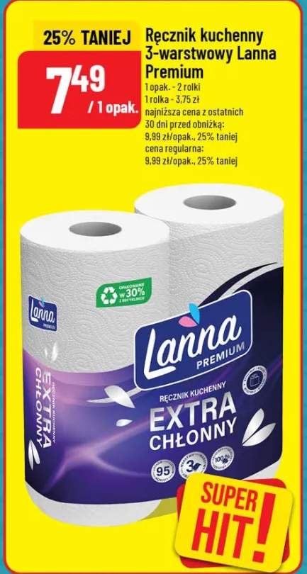 Ręcznik kuchenny 3-warstwowy Lanna Premium