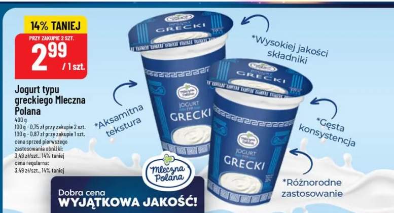 Jogurt typu greckiego Mleczna