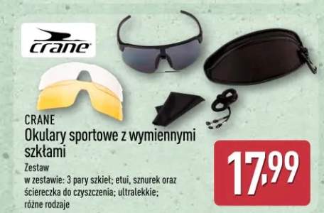 Okulary sportowe z wymiennymi szkłami