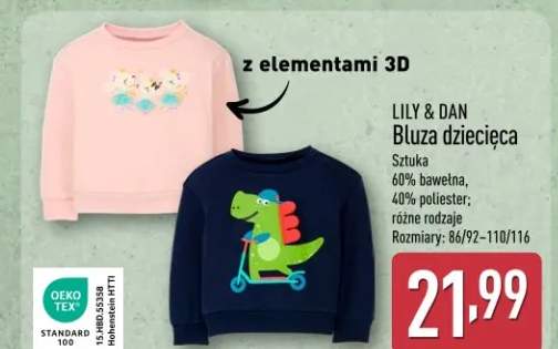 Bluza dziecięca z elementami 3D
