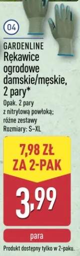 Rękawice ogrodowe damskie/męskie, 2 pary