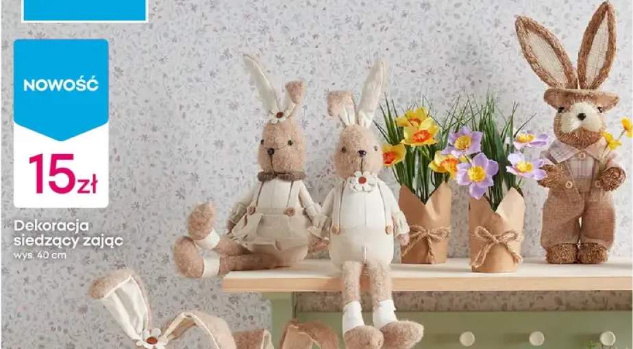 Dekoracja siedzący zając