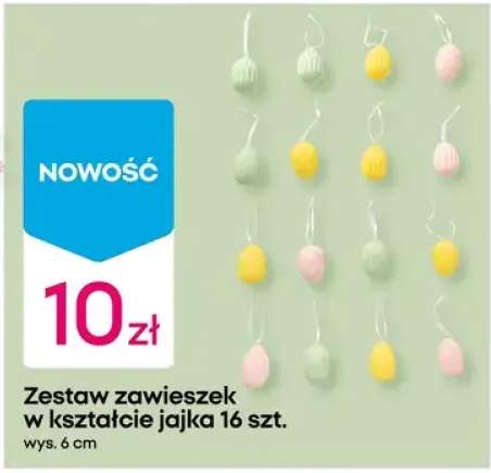 Zestaw zawieszek w kształcie jajka 16szt.