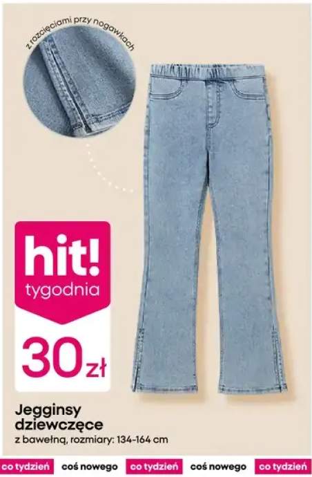 Jegginsy dziewczęce z bawełną