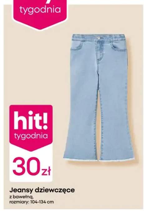 Jeansy dziewczęce z bawełną