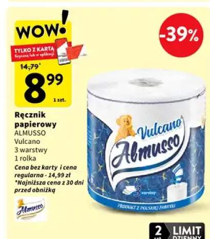 Ręcznik papierowy Vulcano 3 warstwy 1 rolka