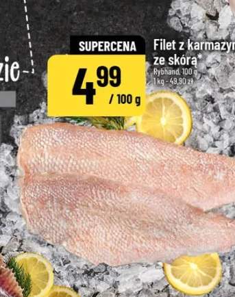 Filet z karmazyna ze skórą