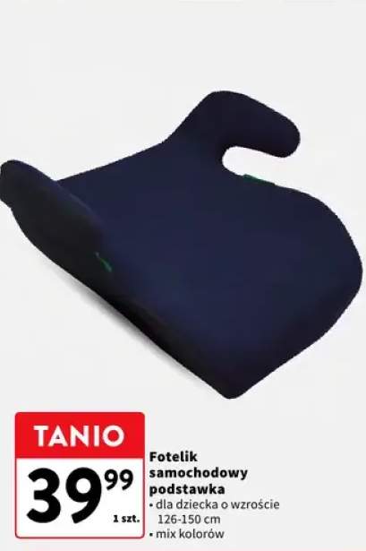 Fotelik samochodowy podstawka dla dziecka o wzroście 126-150 cm mix kolorów