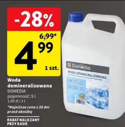 Woda demineralizowana pojemność: 5 l