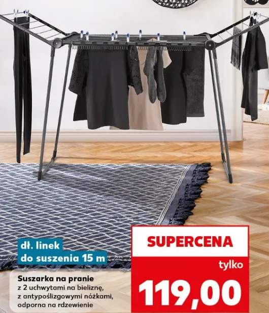 Suszarka na pranie z 2 uchwytami na bieliznę, z antypoślizgowymi nóżkami, odporna na rdzewienie