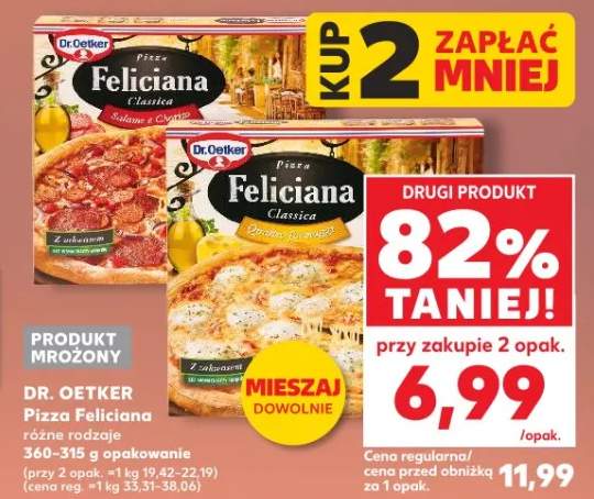 Pizza Feliciana Classica różne rodzaje