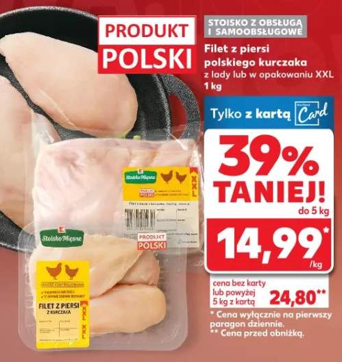Filet z piersi polskiego kurczaka z lady lub w opakowaniu XXL