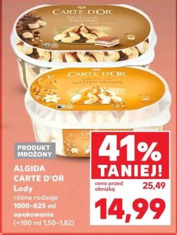 Lody różne rodzaje 1000-825 ml opakowanie
