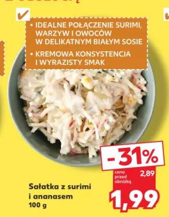 Sałatka z surimi i ananasem