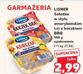Sałatka w stylu amerykańskim lub z boczkiem BBQ