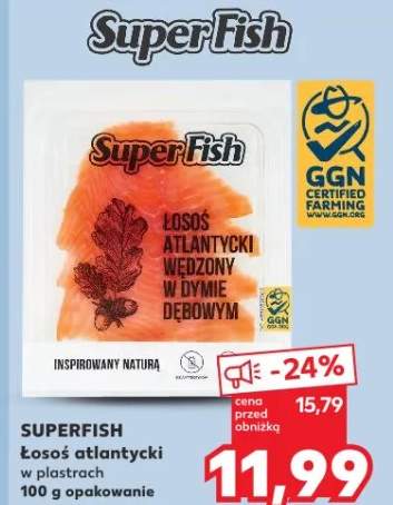 Łosoś atlantycki wędzony w dymie dębowym w plastrach