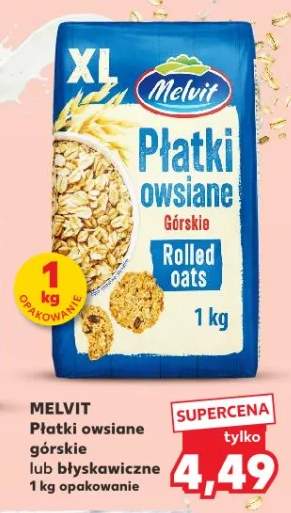 Płatki owsiane górskie lub błyskawiczne