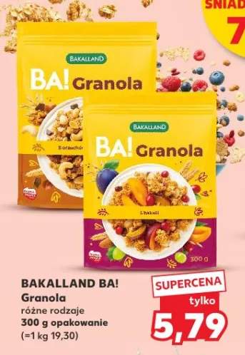 Płatki śniadaniowe granola różne rodzaje