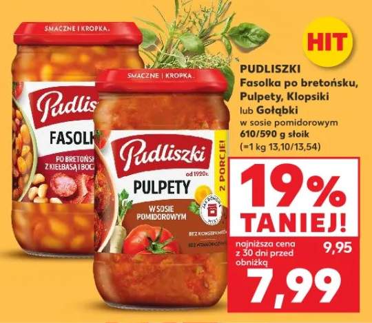 Fasolka po bretońsku, pulpety, klopsiki lub gołąbki w sosie pomidorowym