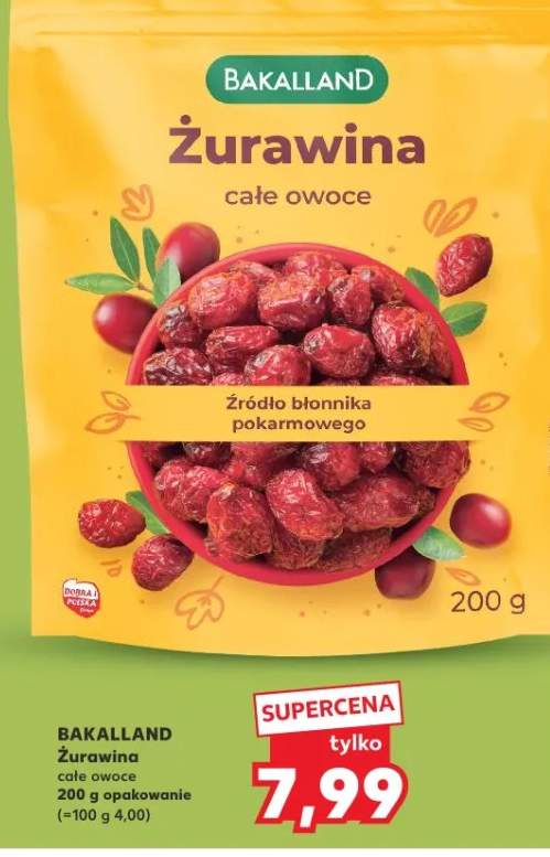 Żurawina całe owoce