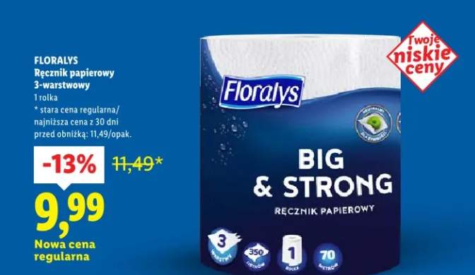 Ręcznik papierowy 3-warstwowy, 1 rolka