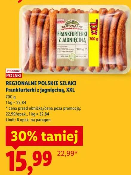 Frankfurterki z jagnięciną, XXL