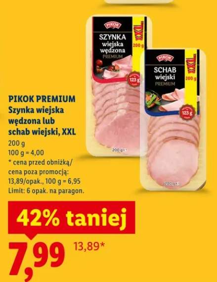 Szynka wiejska wędzona lub schab wiejski, XXL