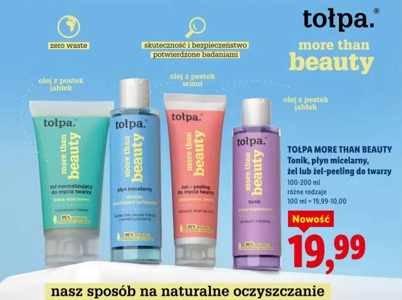 Tonik, płyn micelarny, żel lub żel-peeling do twarzy
