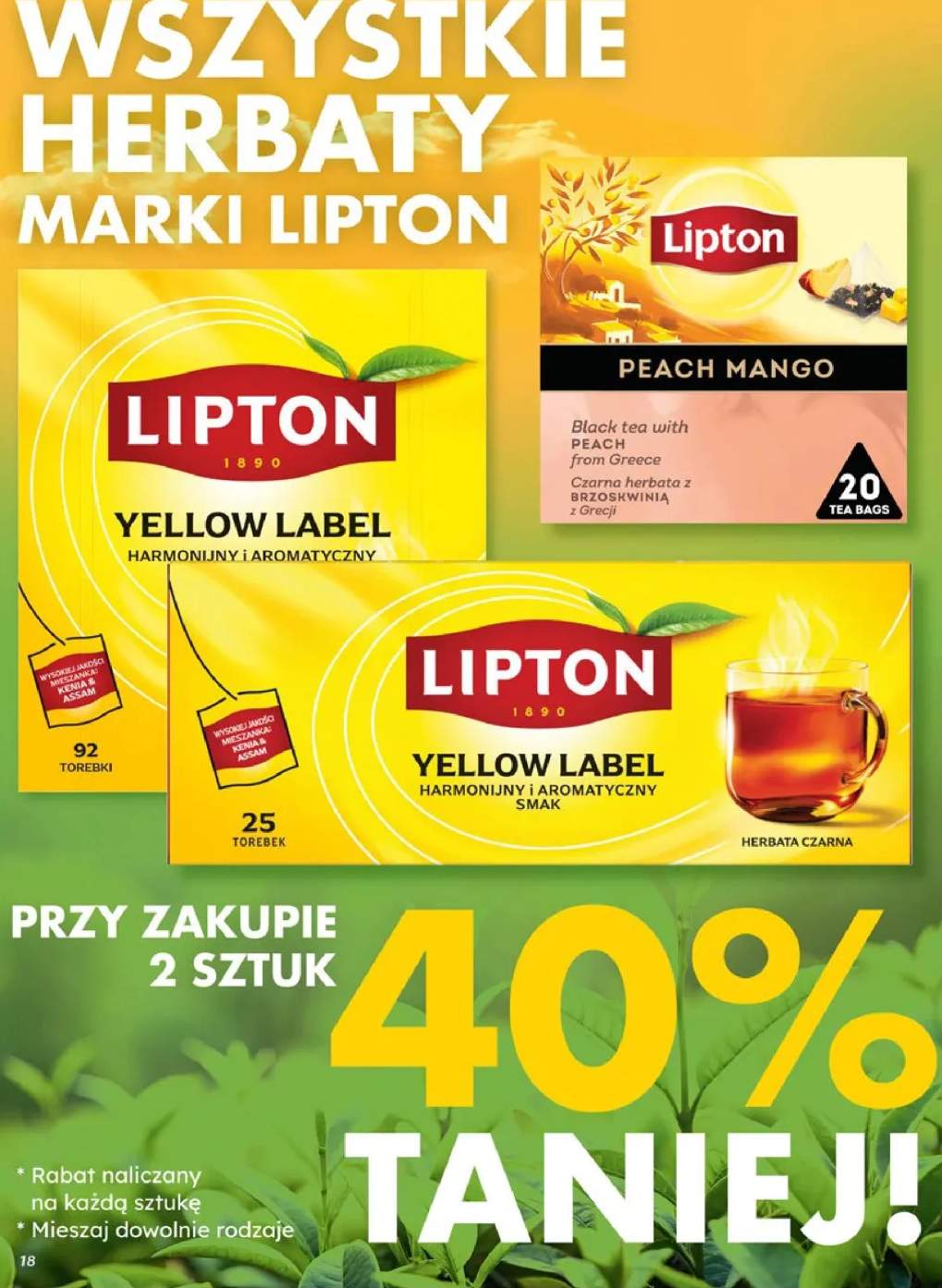 Herbata Yellow Label 92 torebki