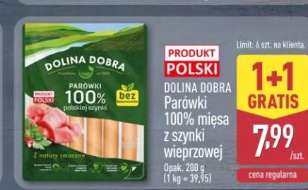 Parówki 100% mięsa z szynki wieprzowej