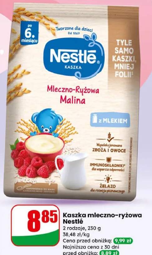 Kaszka mleczno-ryżowa malina