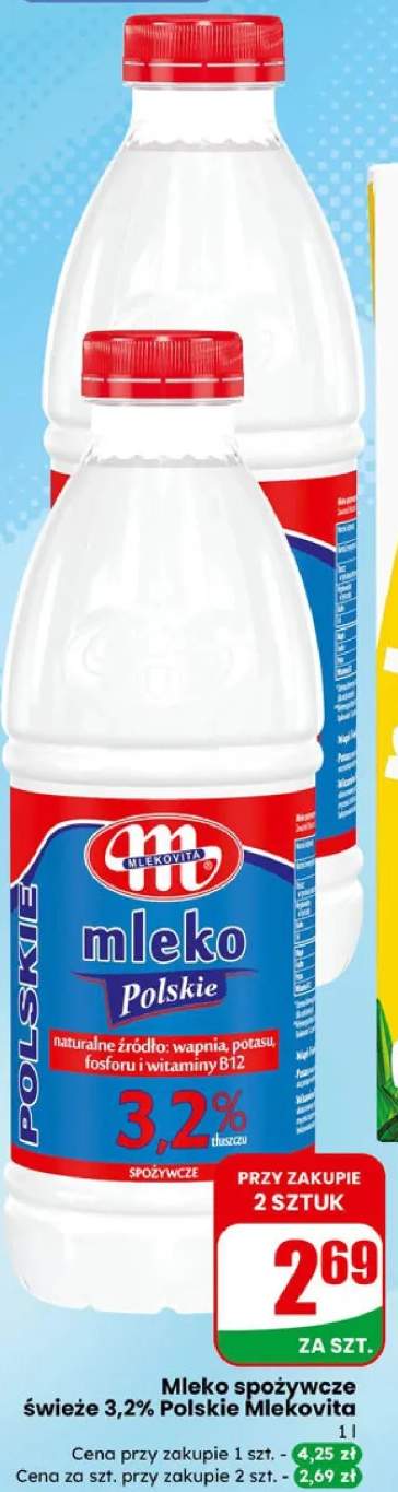 Mleko spożywcze świeże 3,2% Polskie
